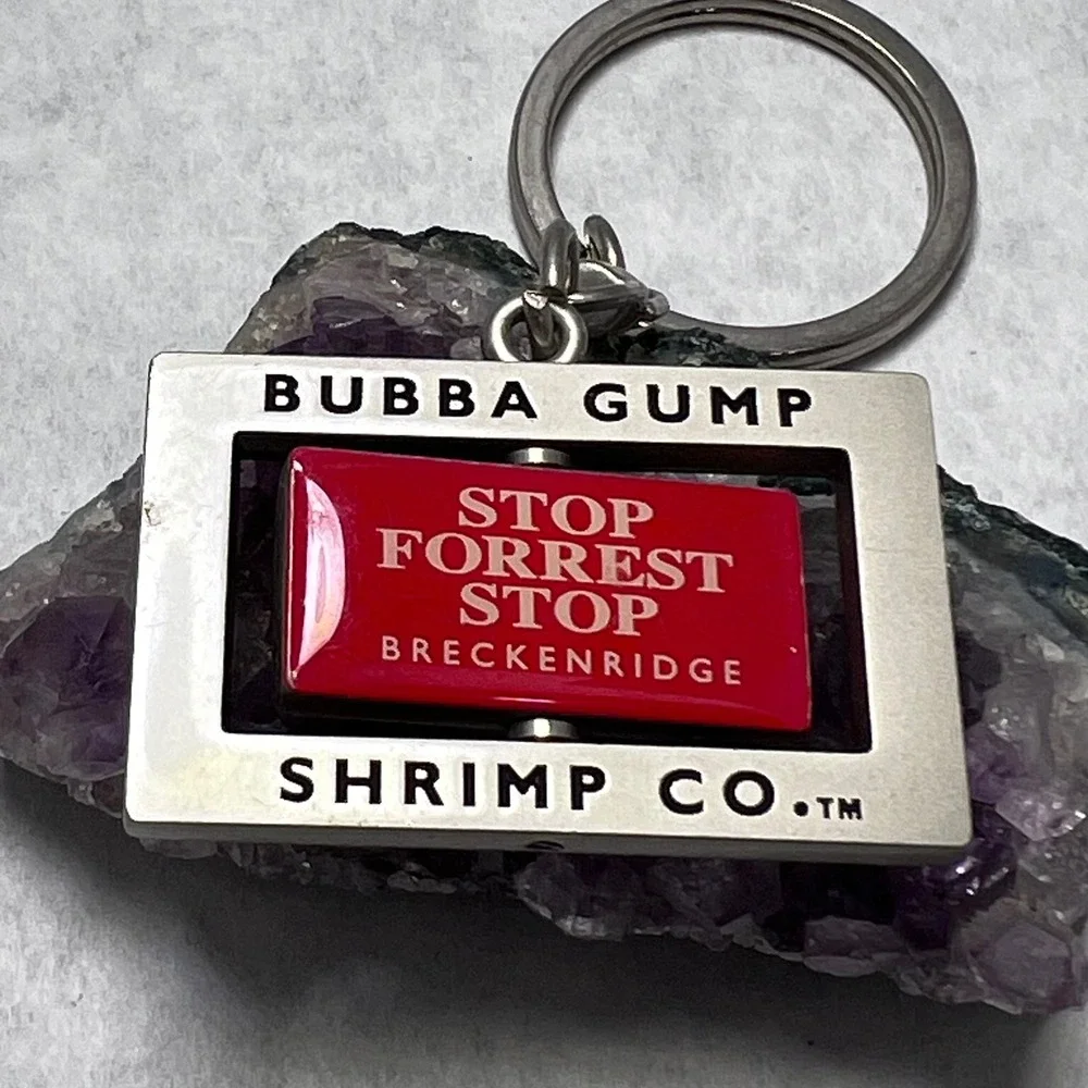 Bubba Gump Shrimp Co Keychain Forrest Gump Run Stop Breckenridge Souvenir